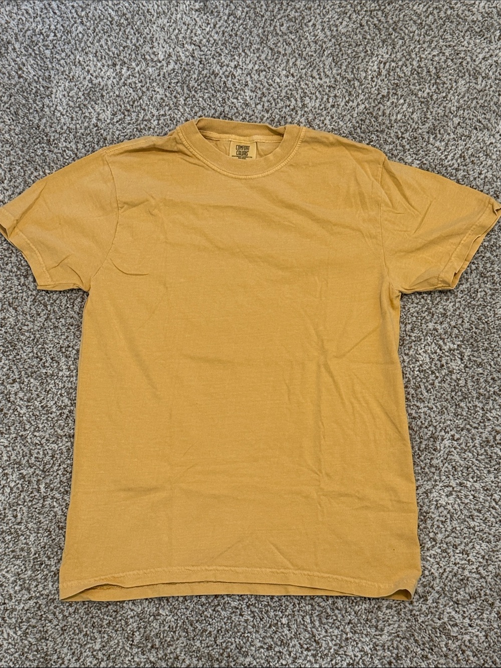 Comfort Colors Men's Crew Neck T-Shirt in Mustard